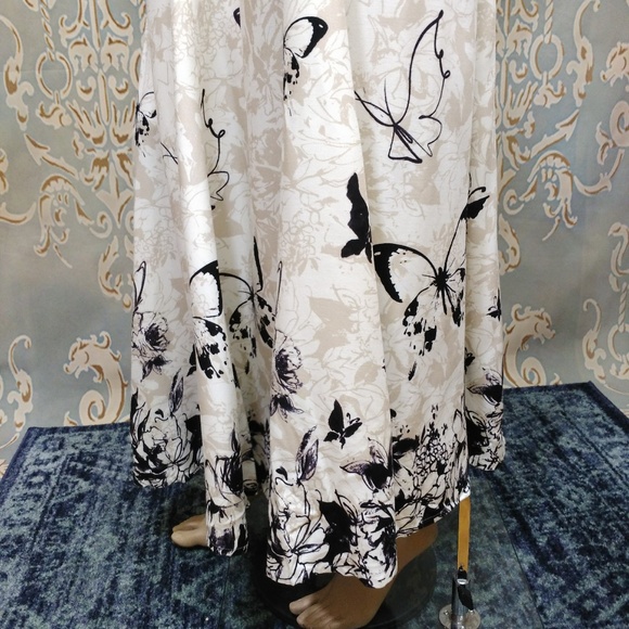 Soft Surroundings Butterfly Print Maxi Full Skirt - Picture 6 of 8